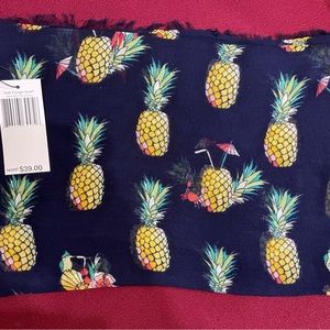 NWT Vera Bradley Soft Fringe Scarf Toucan Party NEW Accessory Pineapples Birds